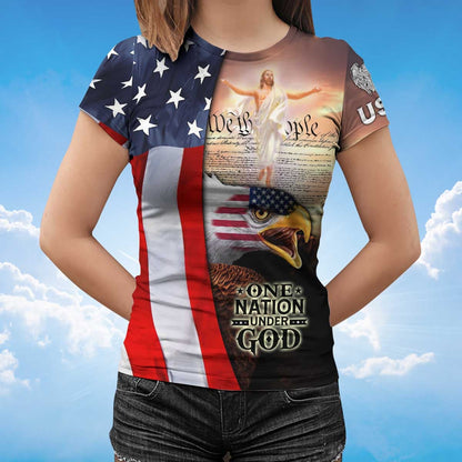 We The People America Under God T Shirt Patriotic Shirts TO1397