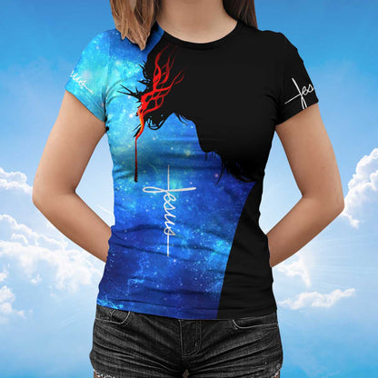 Lasfour 3D Jesus T Shirt Jesus Let Your Faith Be Bigger T Shirt TO1420