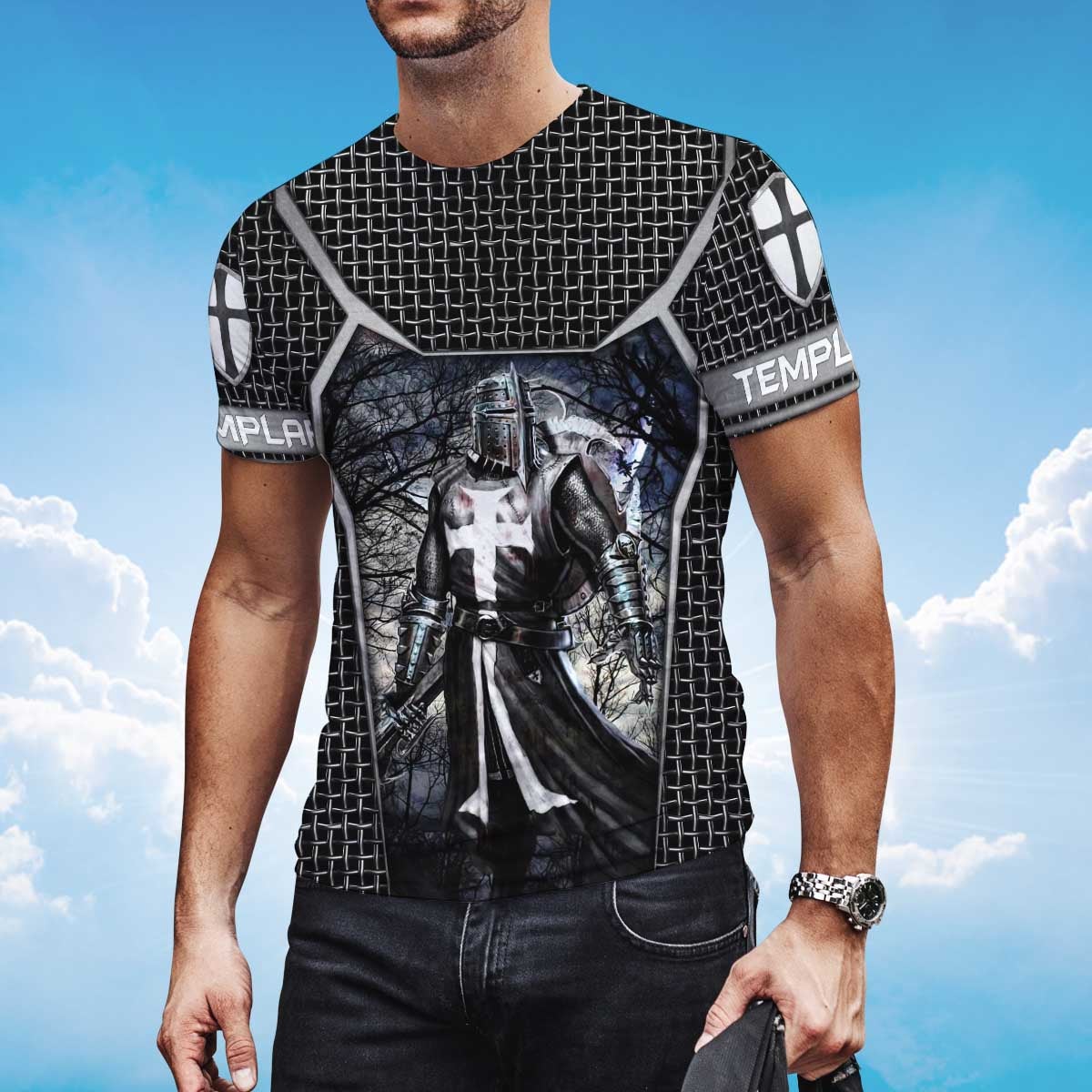 Knight Templar Warrior T Shirt Templar Shirts TO1494