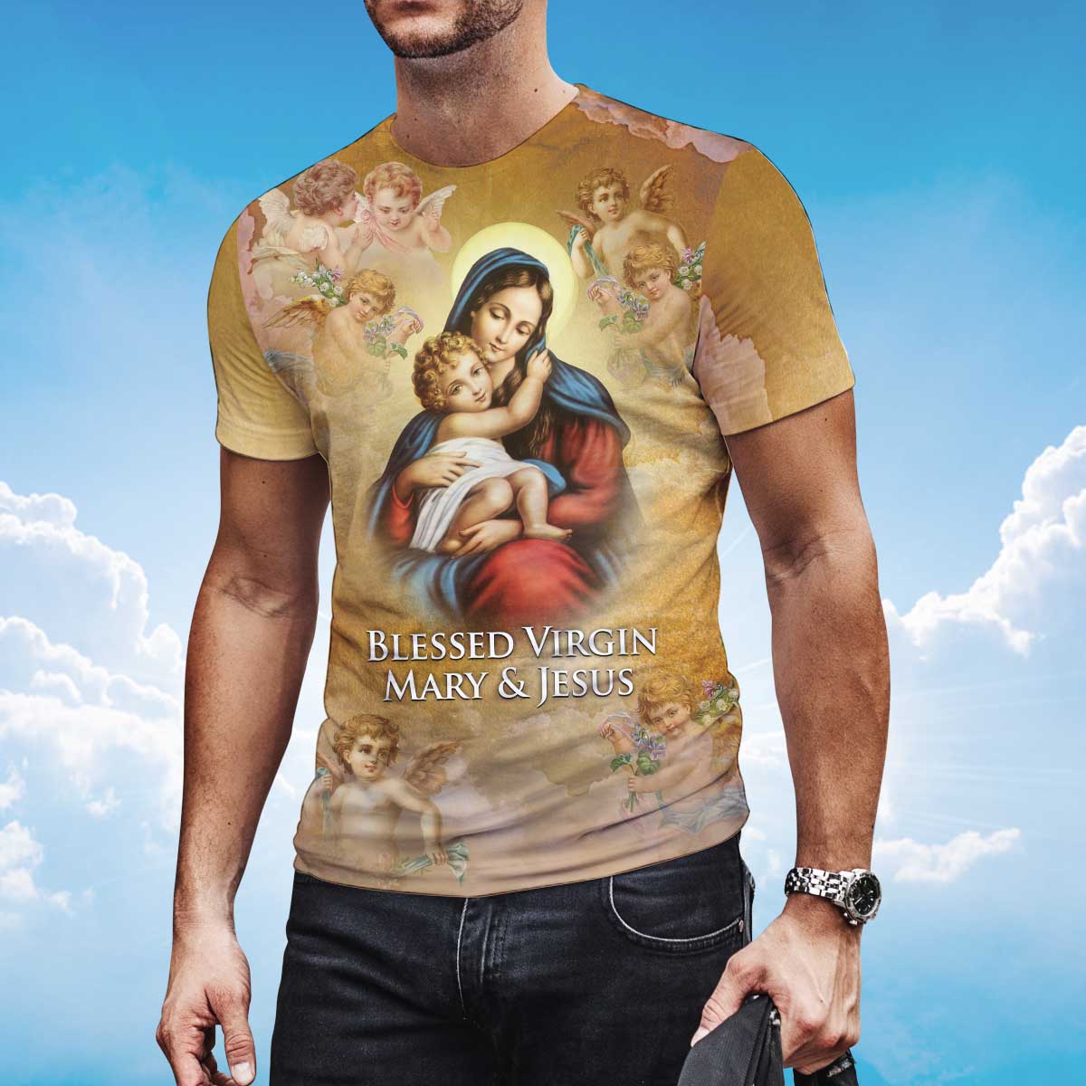 Blessed Virgin Mary And Jesus T Shirt Christmas Virgin Shirt TO1422