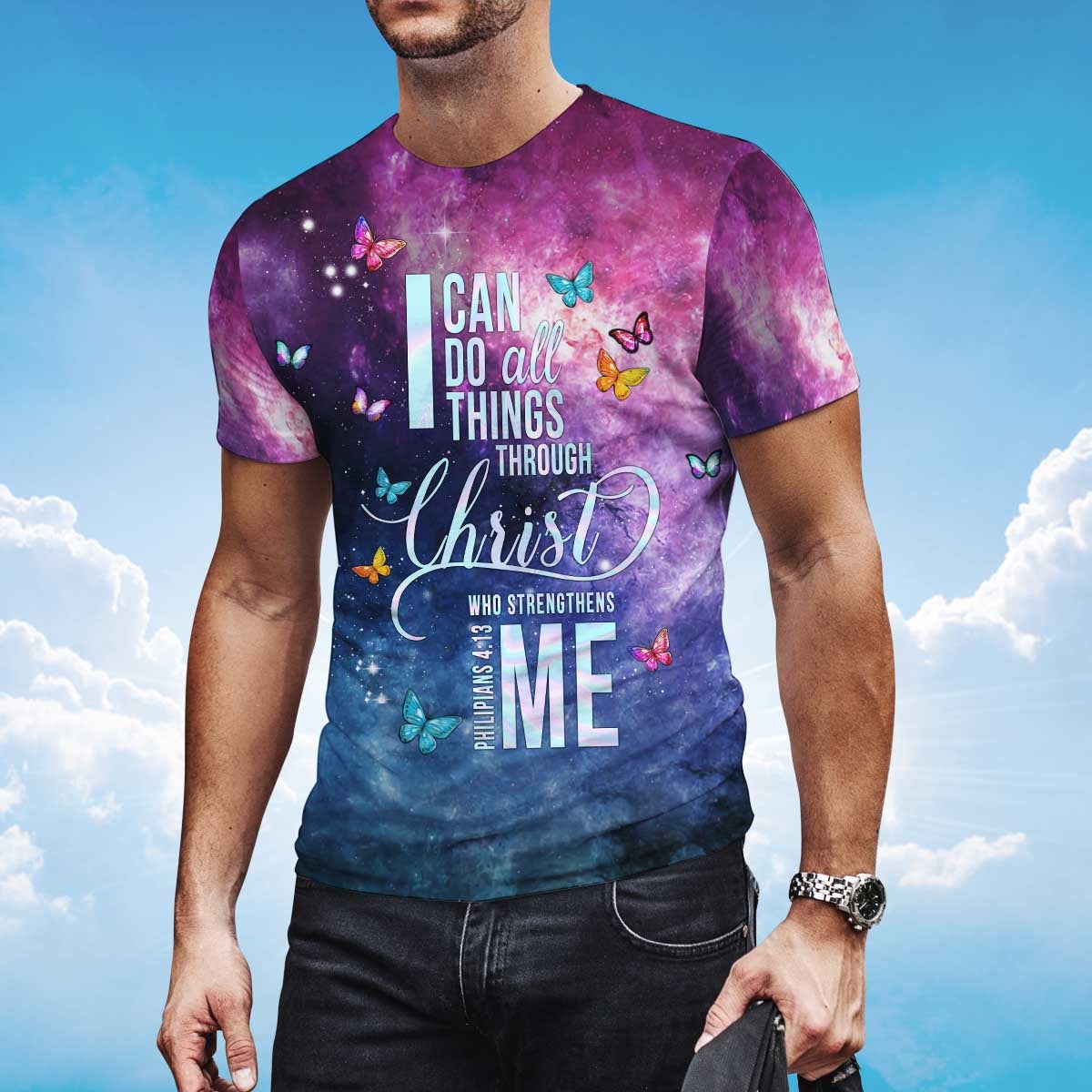3D Women Jesus Shirts I Can Do All Things Through Christ Who Strengthens Me T Shirt TO1380