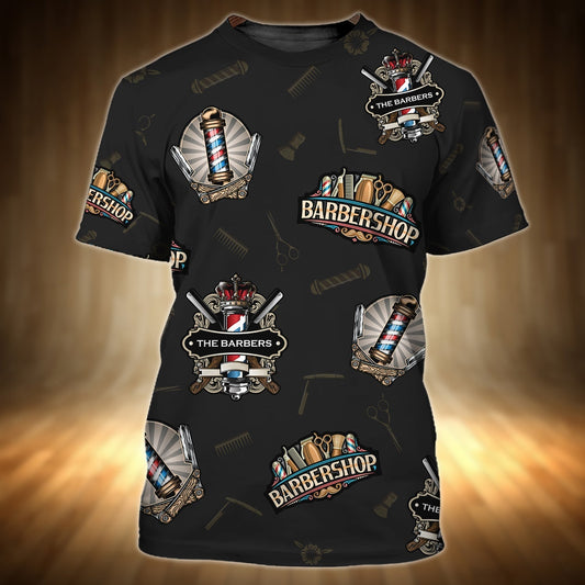3D All Over Printed The Barber Men Shirts, New Barbershop Gift, Barber T Shirts For Men And Women, Best Gift To Barber TO0722