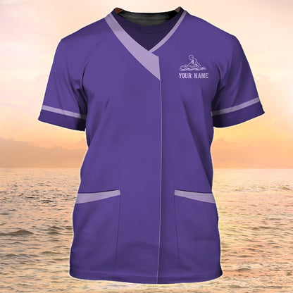 Massage Therapist Shirt, Personalized 3D Tshirt Massage Uniform Tad TO1140
