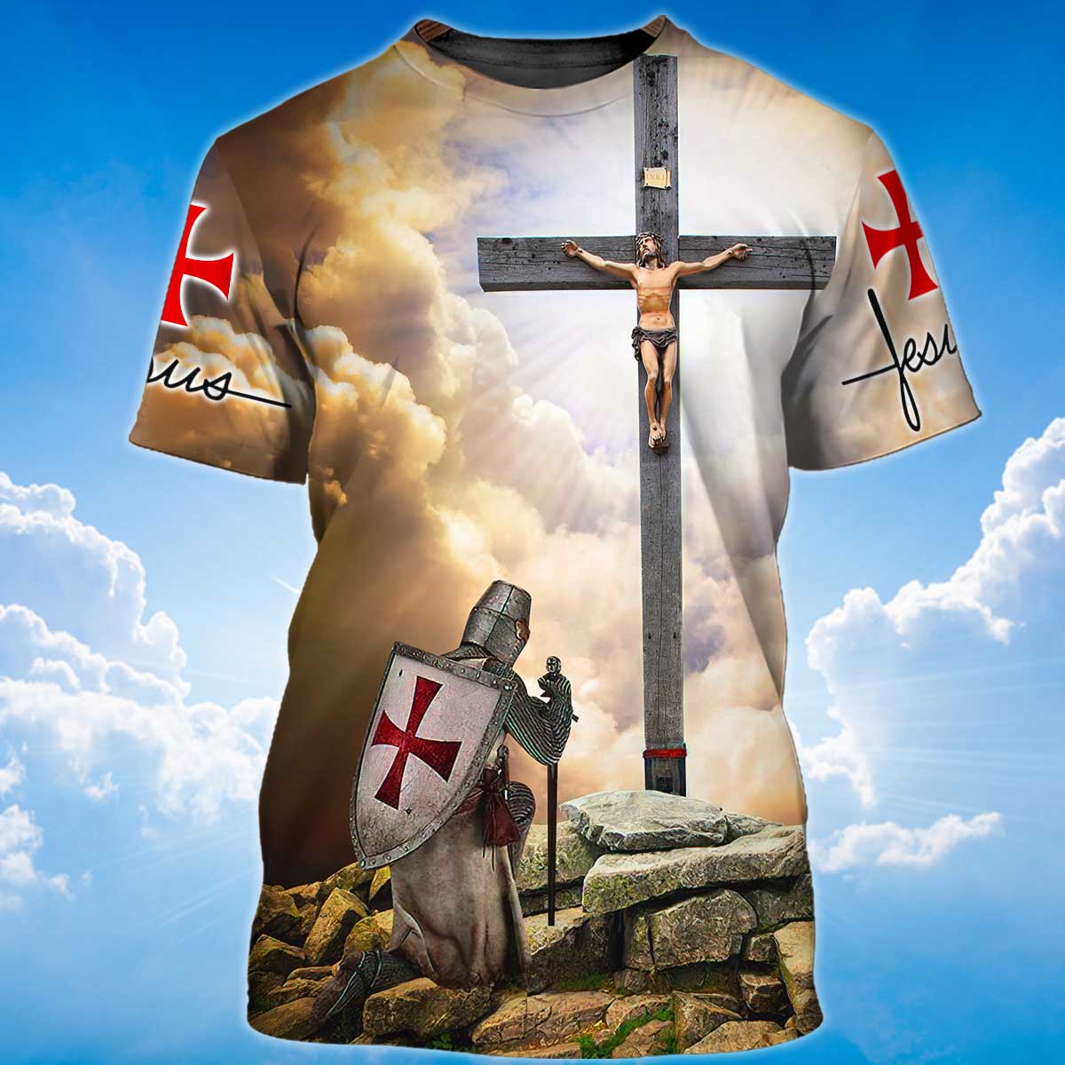 Knight Templar Tshirt Kneel Before Jesus Shirt Men Women TO1467