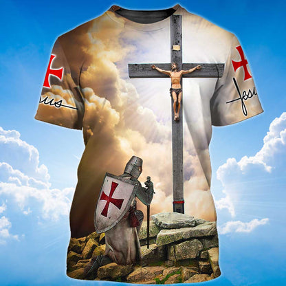 Knight Templar Tshirt Kneel Before Jesus Shirt Men Women TO1467