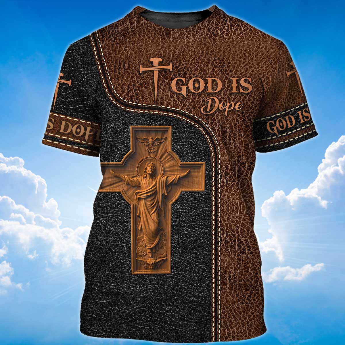 God Is Dope T Shirt God Jesus 3D Shirt Men Women Leather Pattern TO1389