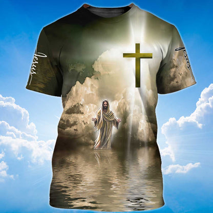 Sublimation God Jesus On T Shirt Jesus Is My Life Tee Shirt Lasfour TO1388