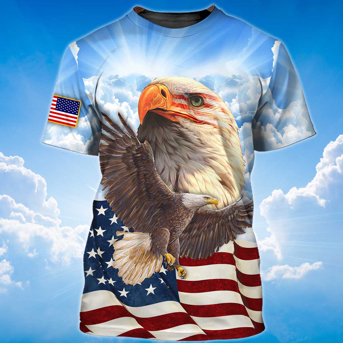 American Eagle T Shirt, Eagle Lover 3D T Shirt Lasfour TO1406