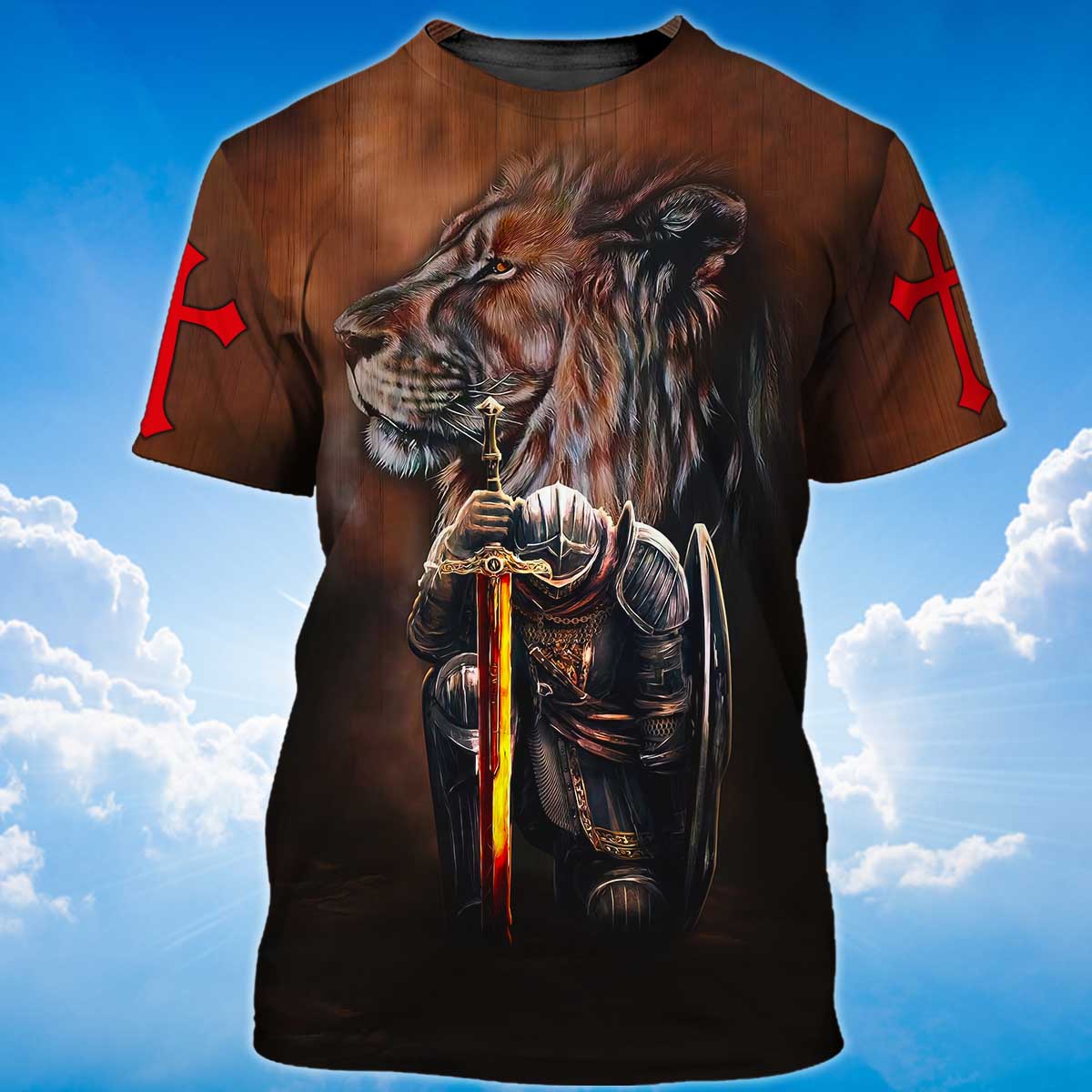 Knight Templar T-Shirt, Faith Over Fear T-Shirt Lasfour TO1483