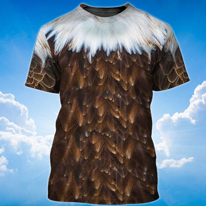 Eagle Feather Pattern T-Shirt Eagle Lover T-Shirt Lasfour TO1411