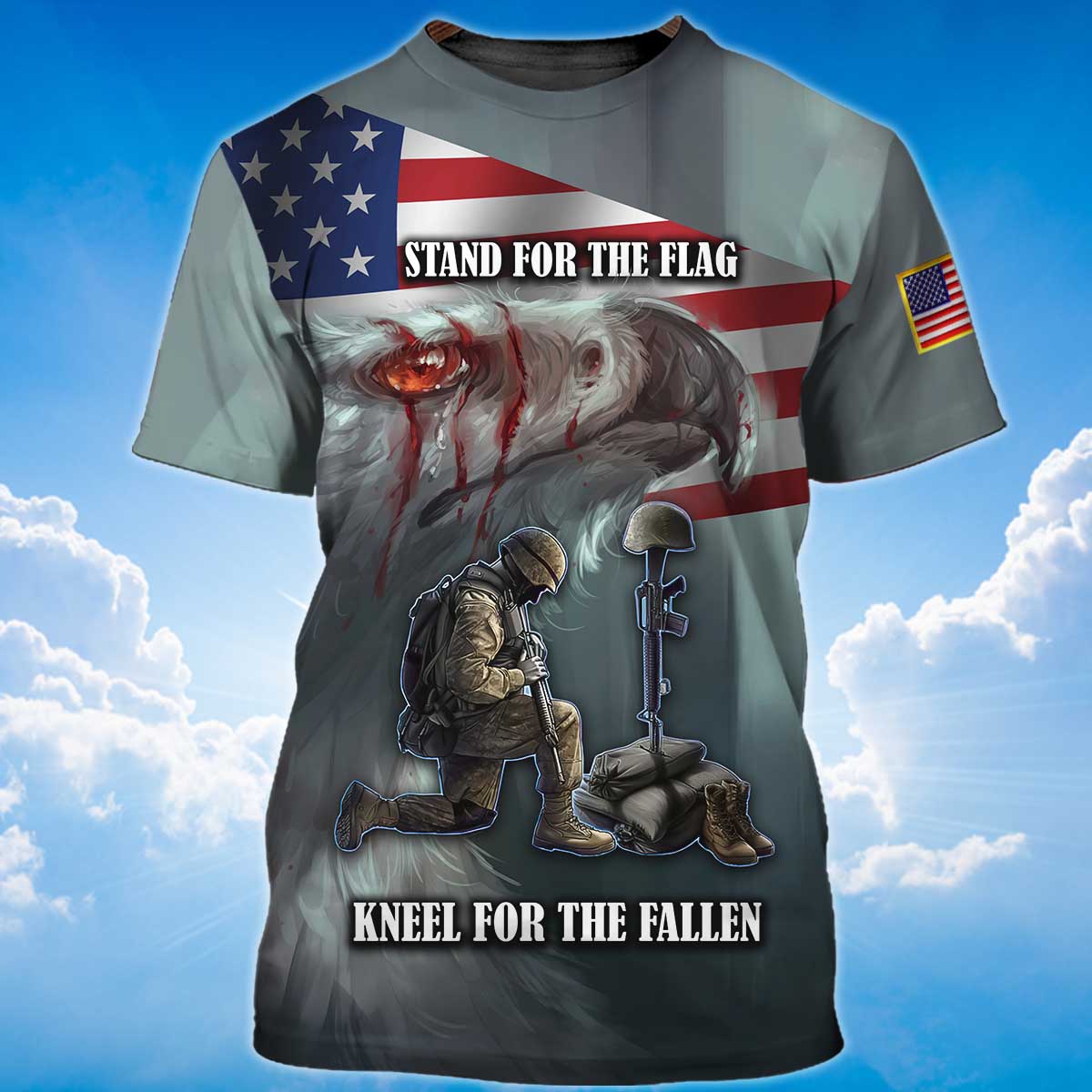 Stand For The Flag T Shirt Kneel For The Fallen Memorial 11 Sep Shirt TO1413