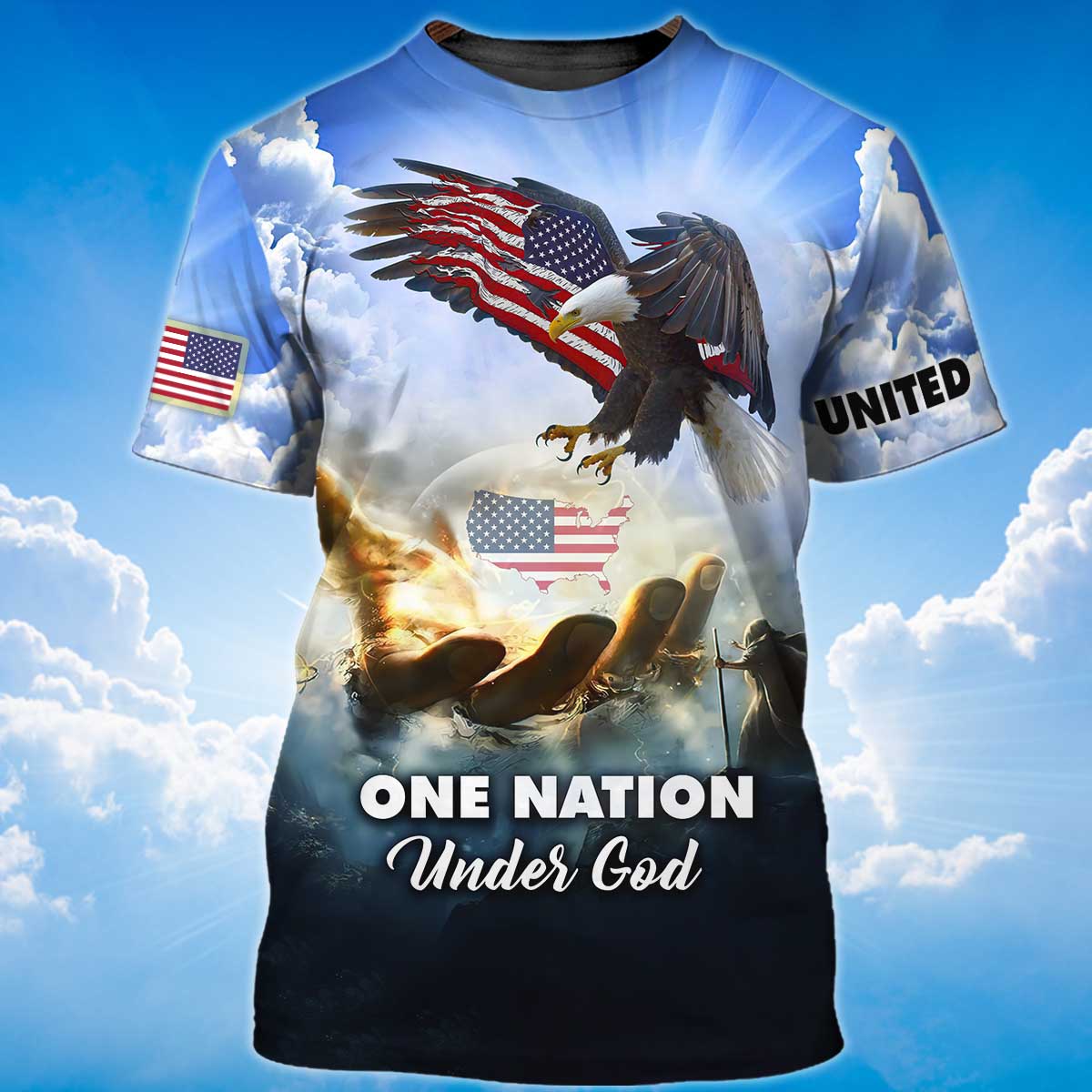 One Nation Under God T Shirt 11 Sep Patriotic Shirts Lasfour TO1390