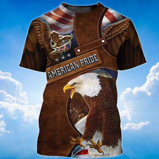 Eagle American Pride Brown T Shirt Eagle Lover Shirt TO1408