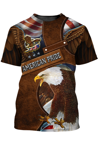 Eagle American Pride Brown T Shirt Eagle Lover Shirt TO1408