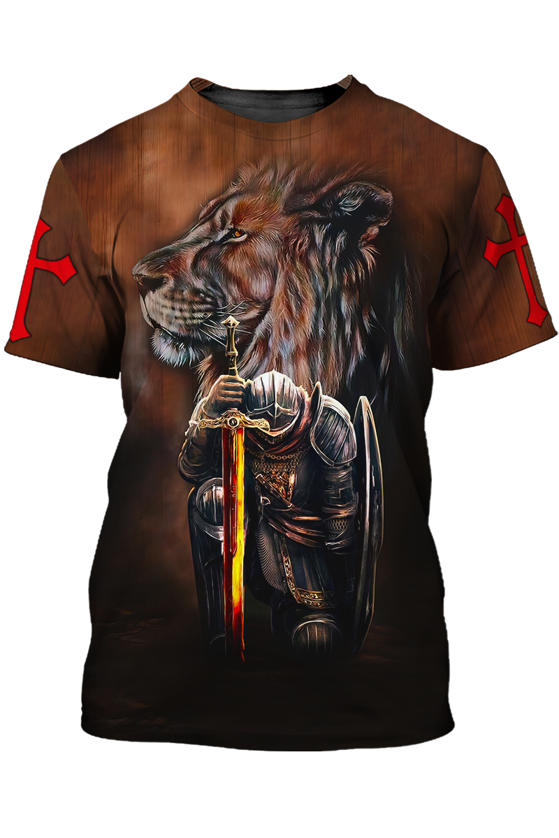 Knight Templar T-Shirt, Faith Over Fear T-Shirt Lasfour TO1483