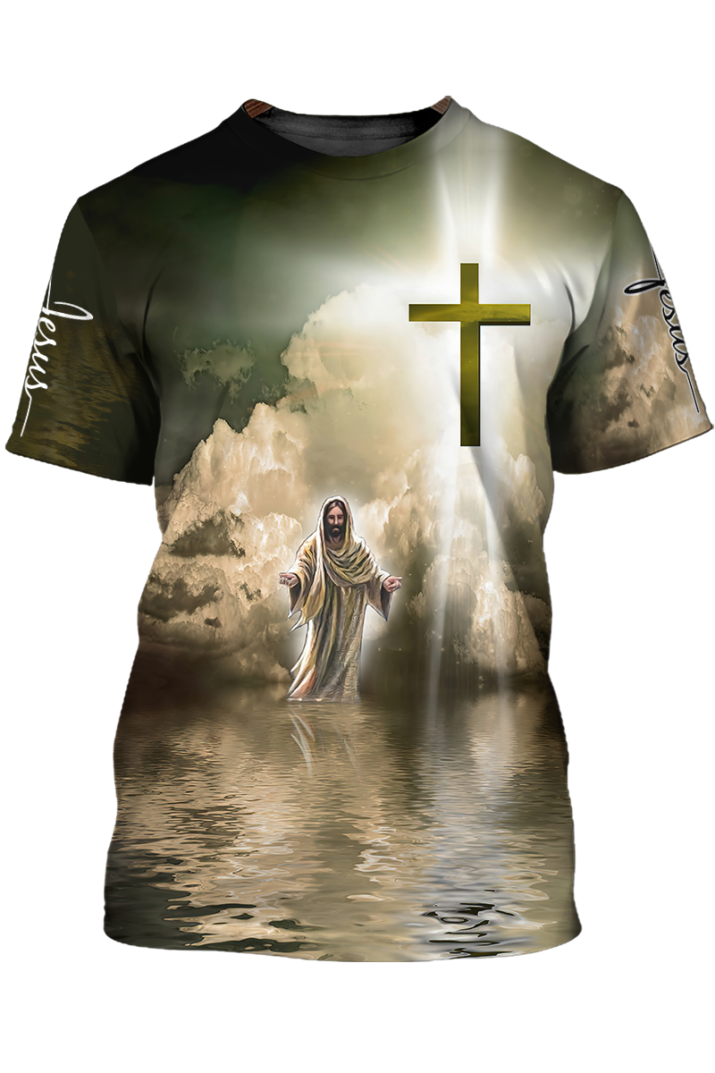Sublimation God Jesus On T Shirt Jesus Is My Life Tee Shirt Lasfour TO1388