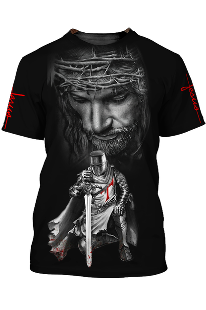 Knight Christian Jesus Shirt Let Your Faith Be Bigger Than Your Fear Tshirt Lasfour TO1402