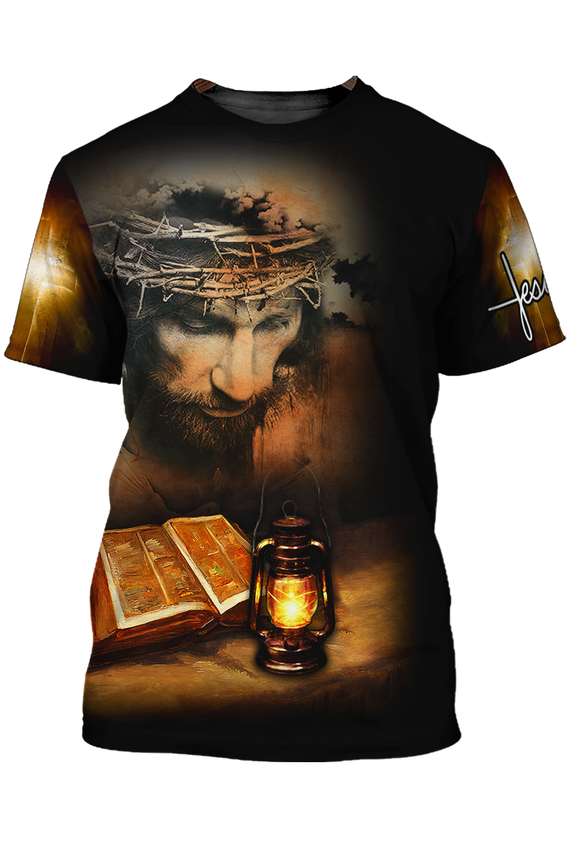 3D All Over Printed God Jesus Unisex T Shirt Be The Light Christian Jesus Shirt TO1376
