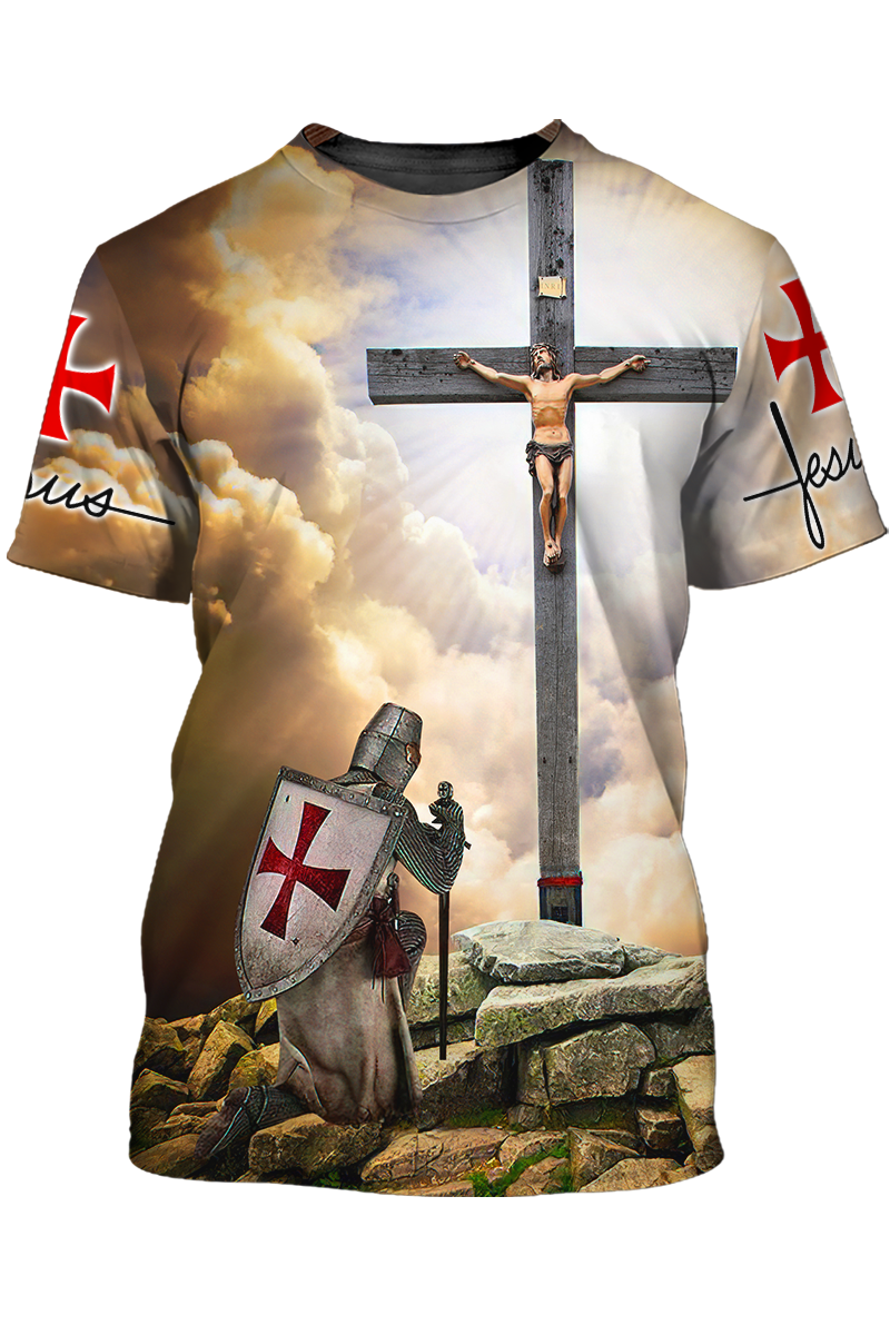 Knight Templar Tshirt Kneel Before Jesus Shirt Men Women TO1467