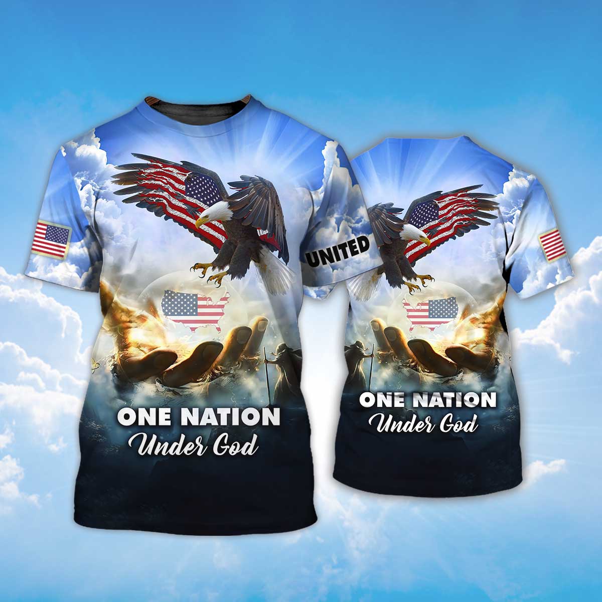One Nation Under God T Shirt 11 Sep Patriotic Shirts Lasfour TO1390