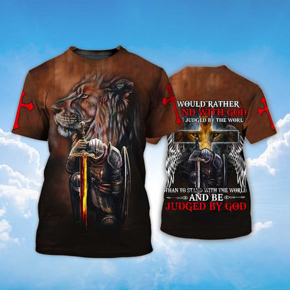 Knight Templar T-Shirt, Faith Over Fear T-Shirt Lasfour TO1483