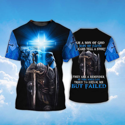 I Am Son Of God Tshirt Knight Templar And Lion Shirt TO1498