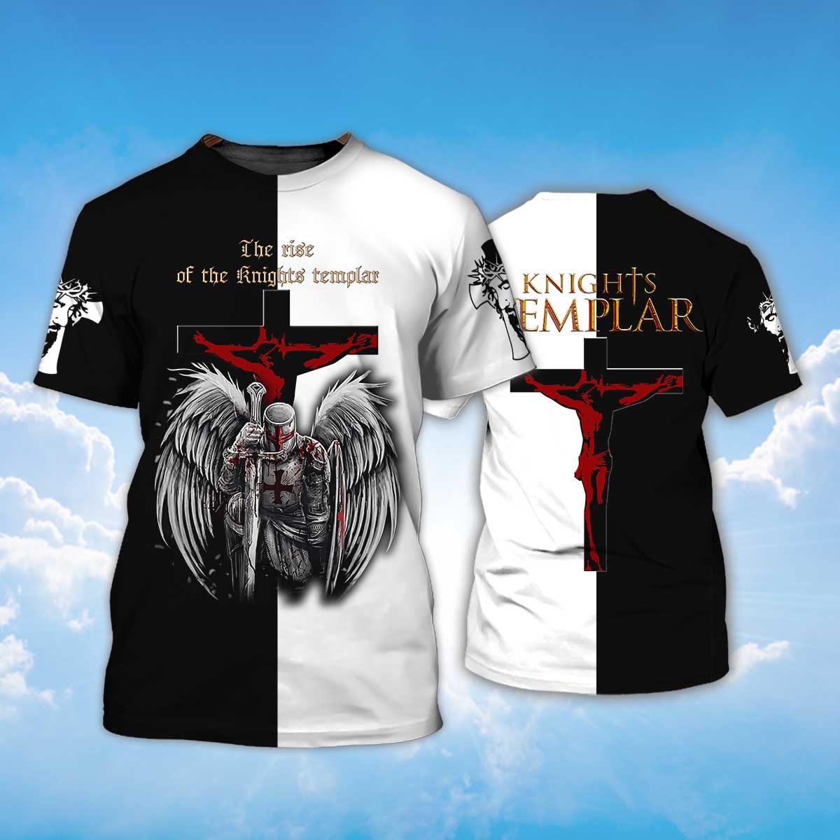 Knight Templar Shirt Religious Unisex Tshirt Men Women Lasfour TO1386