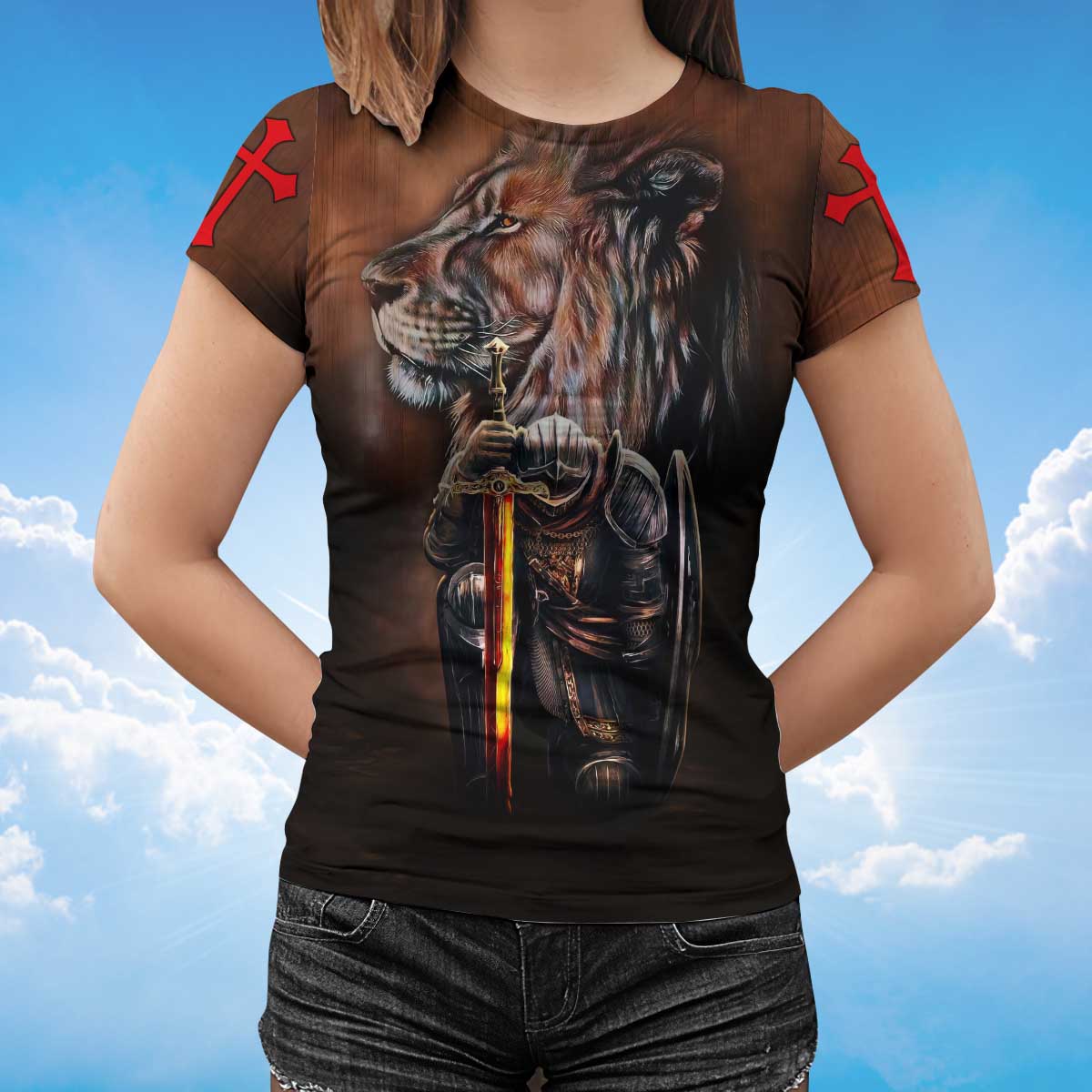 Knight Templar T-Shirt, Faith Over Fear T-Shirt Lasfour TO1483