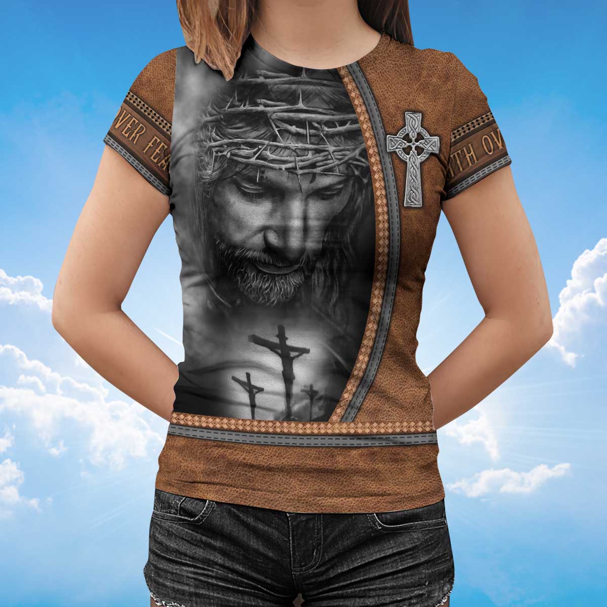 Feath Over Fear T Shirt God Jesus Shirt For Men TO1405