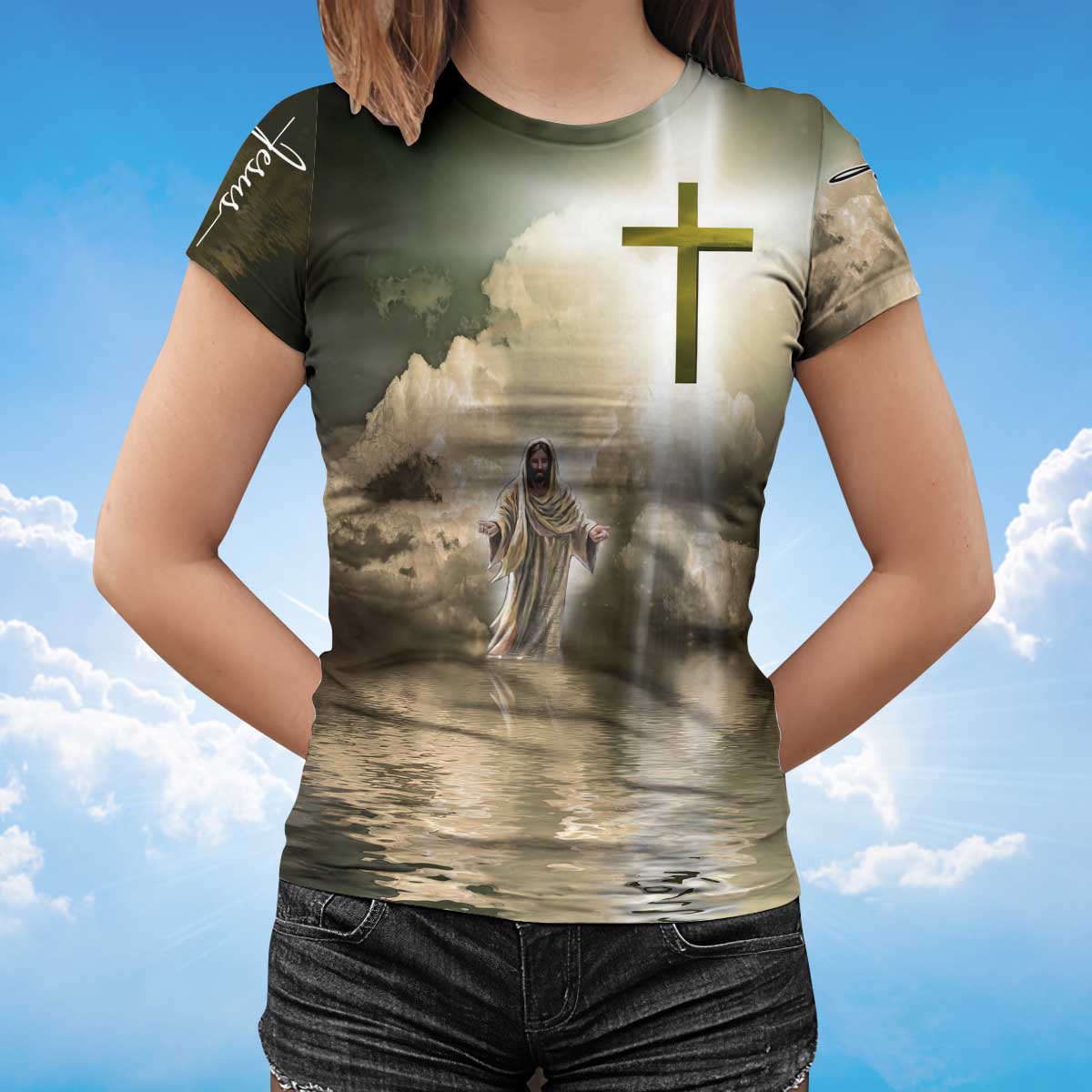 Sublimation God Jesus On T Shirt Jesus Is My Life Tee Shirt Lasfour TO1388