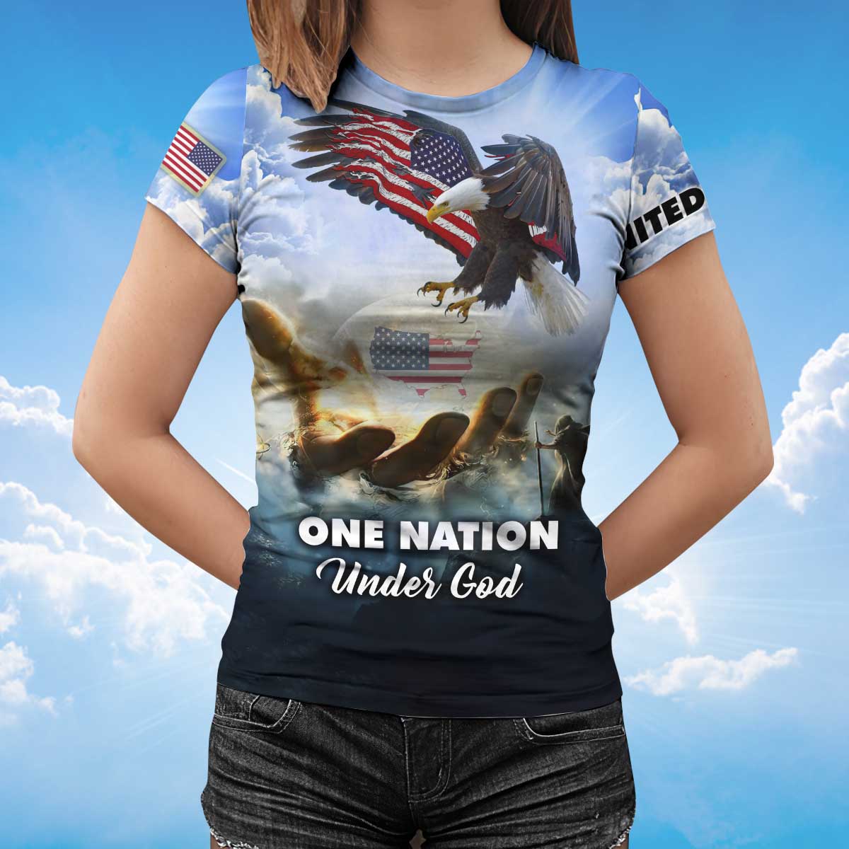 One Nation Under God T Shirt 11 Sep Patriotic Shirts Lasfour TO1390