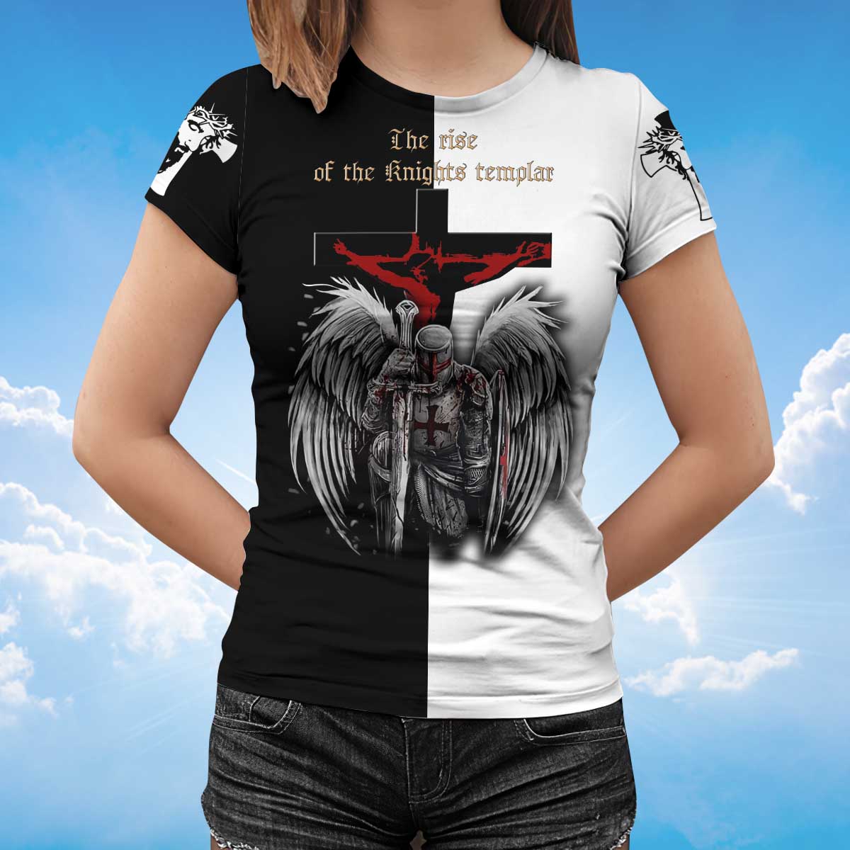 Knight Templar Shirt Religious Unisex Tshirt Men Women Lasfour TO1386