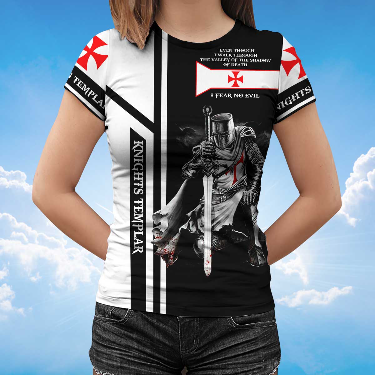 Stand For The Flag Tshirt Kneel For The Cross Knight Templar 3D All Over Print Shirt TO1387