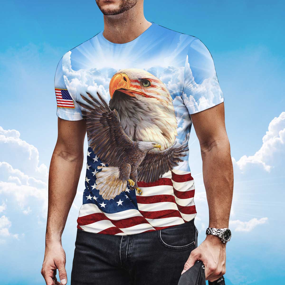 American Eagle T Shirt, Eagle Lover 3D T Shirt Lasfour TO1406