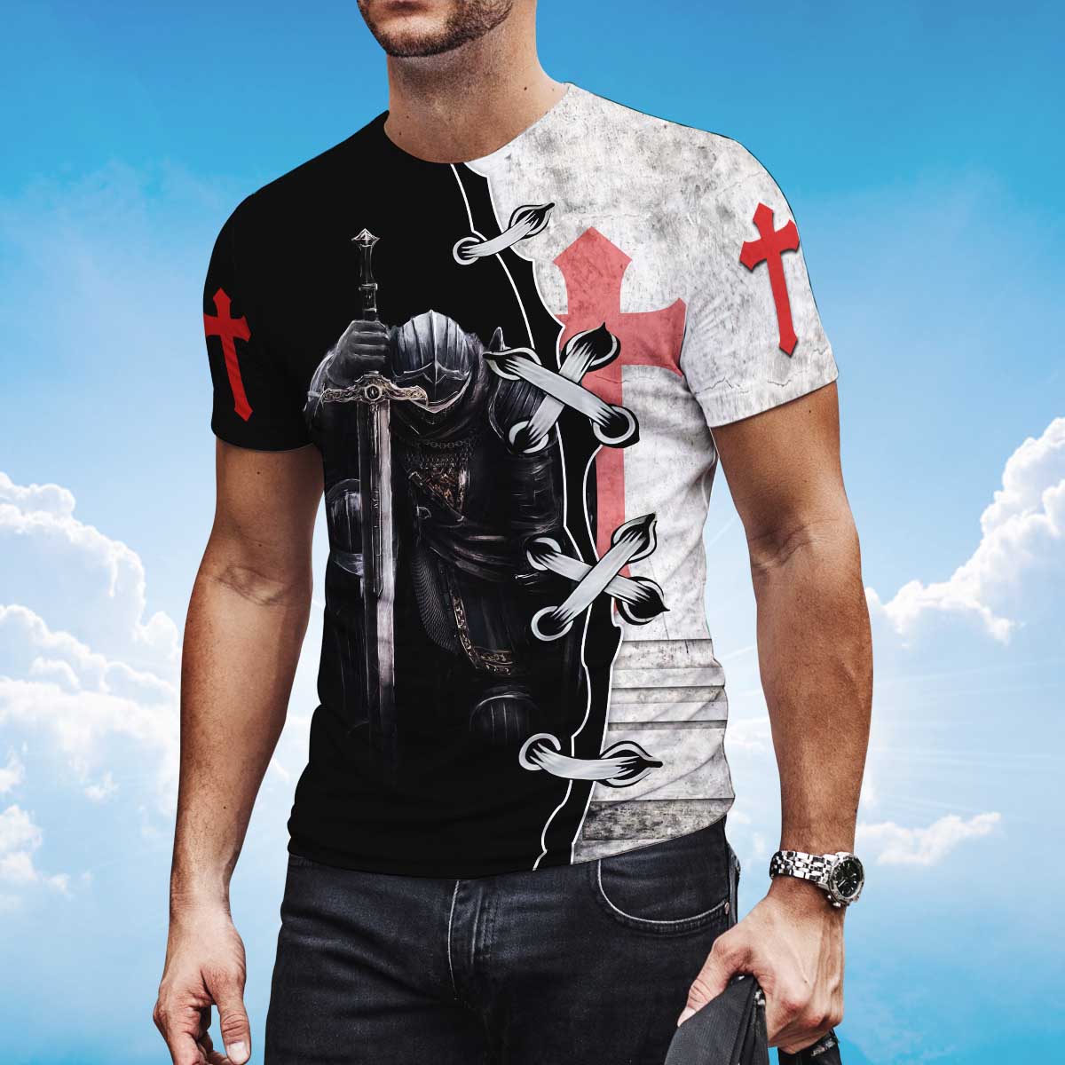 Knight Templar 3D Shirt I May Not Be Perfect Knight Templar Tshirt TO1496