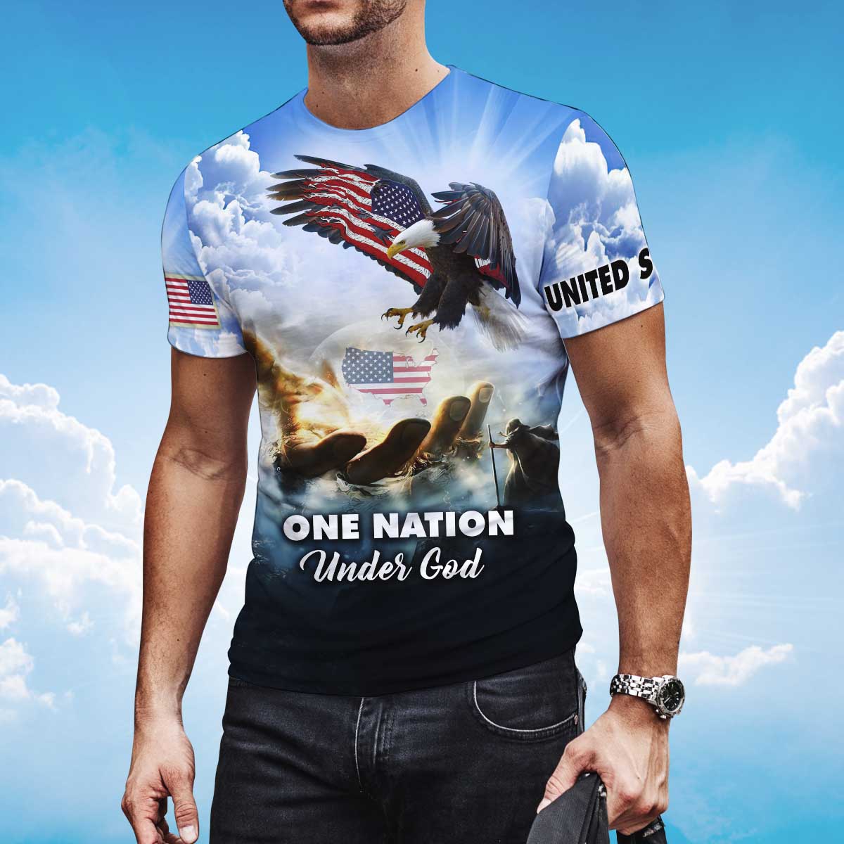 One Nation Under God T Shirt 11 Sep Patriotic Shirts Lasfour TO1390