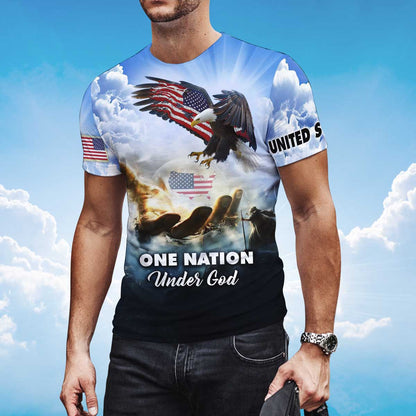 One Nation Under God T Shirt 11 Sep Patriotic Shirts Lasfour TO1390