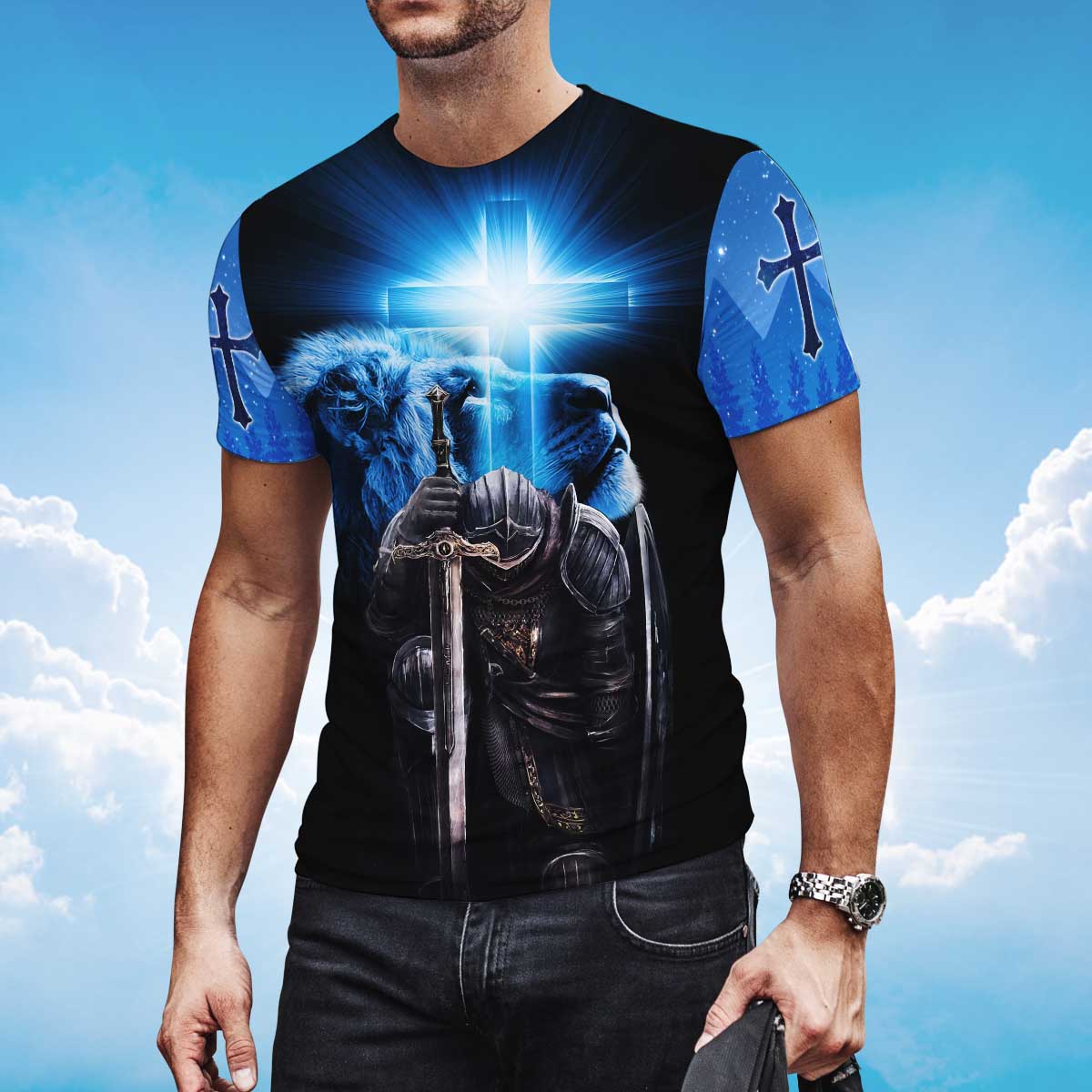 I Am Son Of God Tshirt Knight Templar And Lion Shirt TO1498