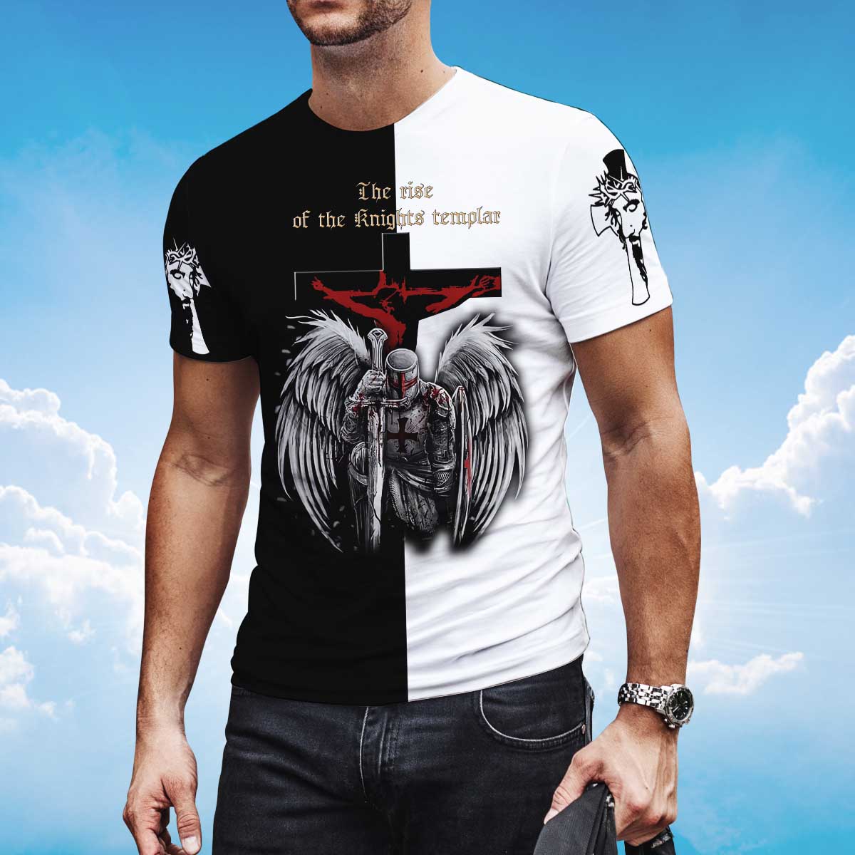 Knight Templar Shirt Religious Unisex Tshirt Men Women Lasfour TO1386
