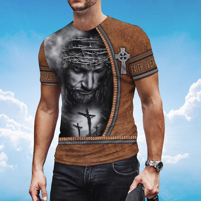 Feath Over Fear T Shirt God Jesus Shirt For Men TO1405