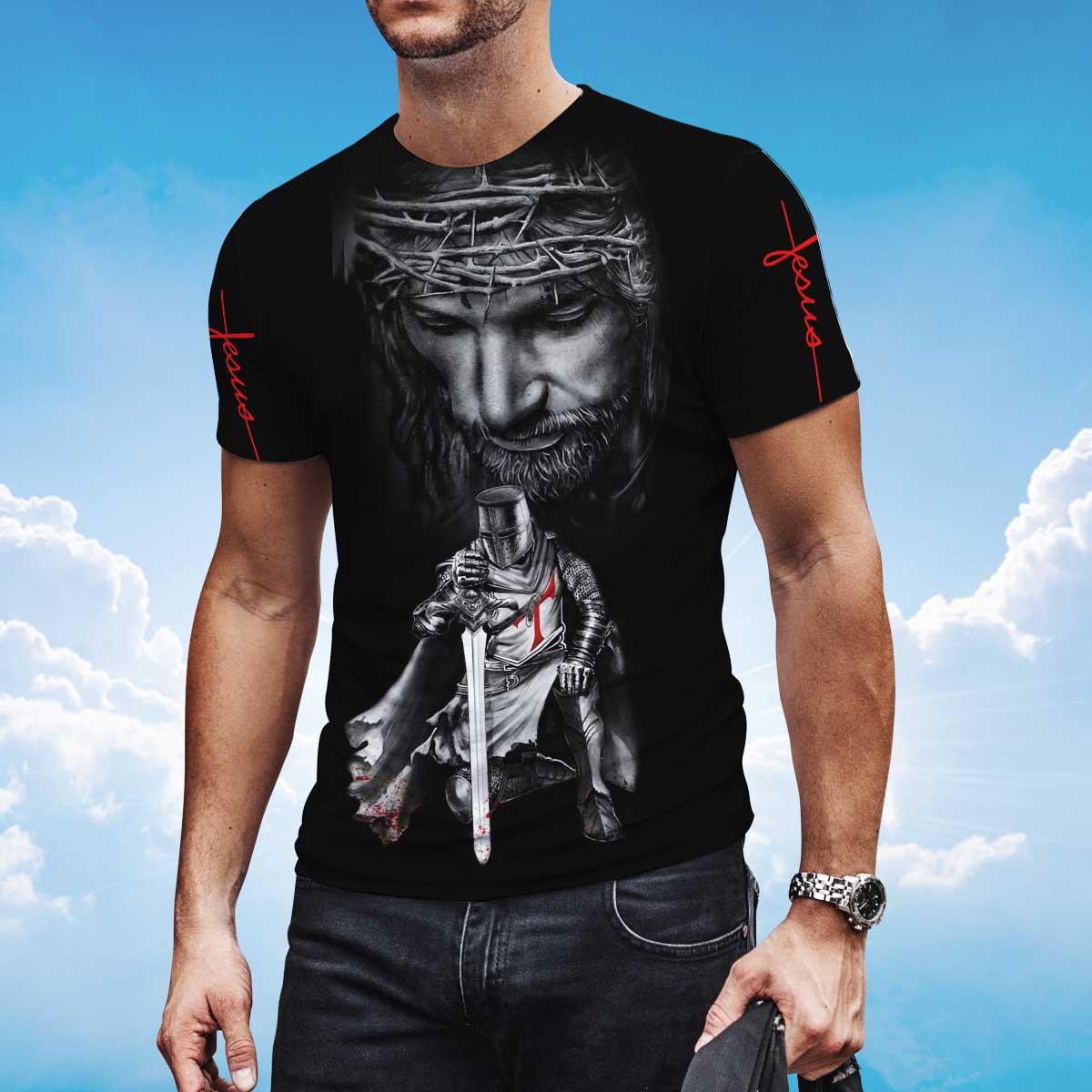 Knight Christian Jesus Shirt Let Your Faith Be Bigger Than Your Fear Tshirt Lasfour TO1402