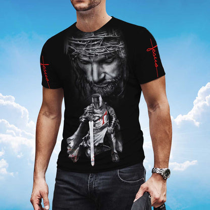 Knight Christian Jesus Shirt Let Your Faith Be Bigger Than Your Fear Tshirt Lasfour TO1402