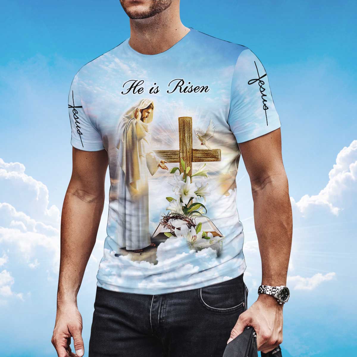 He Is Risen T Shirt God Jesus 3D Shirt Men Women TO1385