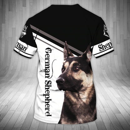 Custom With Name Tshirt For Dog Lovers, Black German Shepherd Shirts For Him Her, Black Shepherd Shirt TO0713