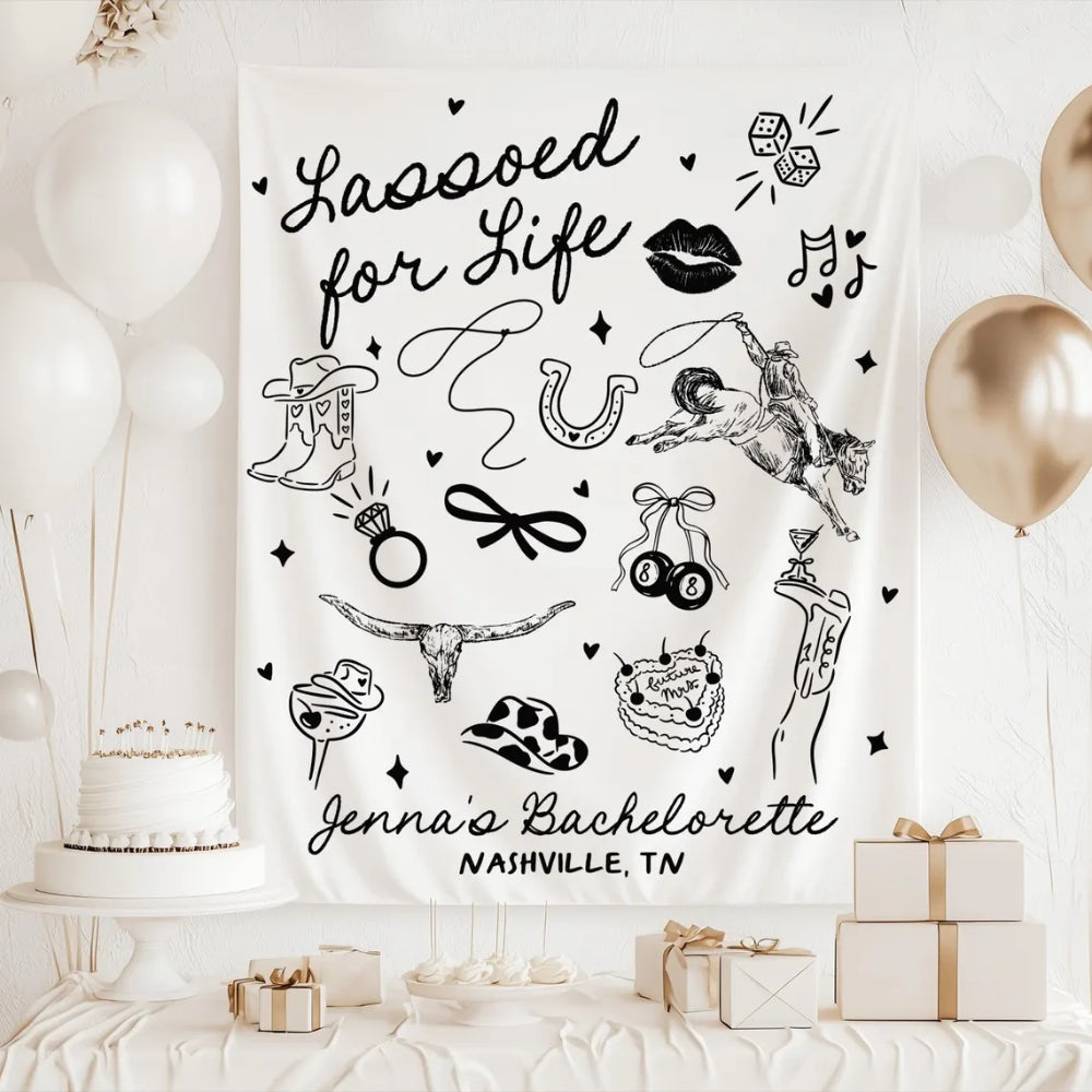 Custom Cowgirl Bachelorette Banner, Custom Western Bachelorette Party Sign WD0521