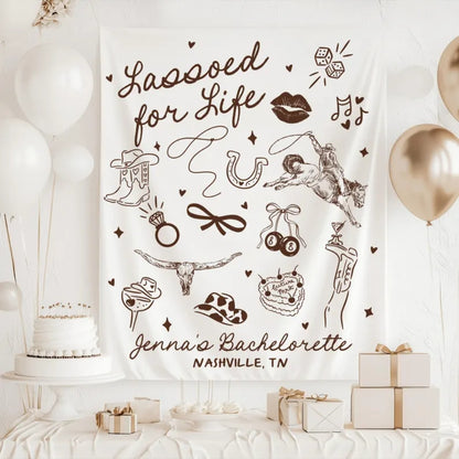 Custom Cowgirl Bachelorette Banner, Custom Western Bachelorette Party Sign WD0521