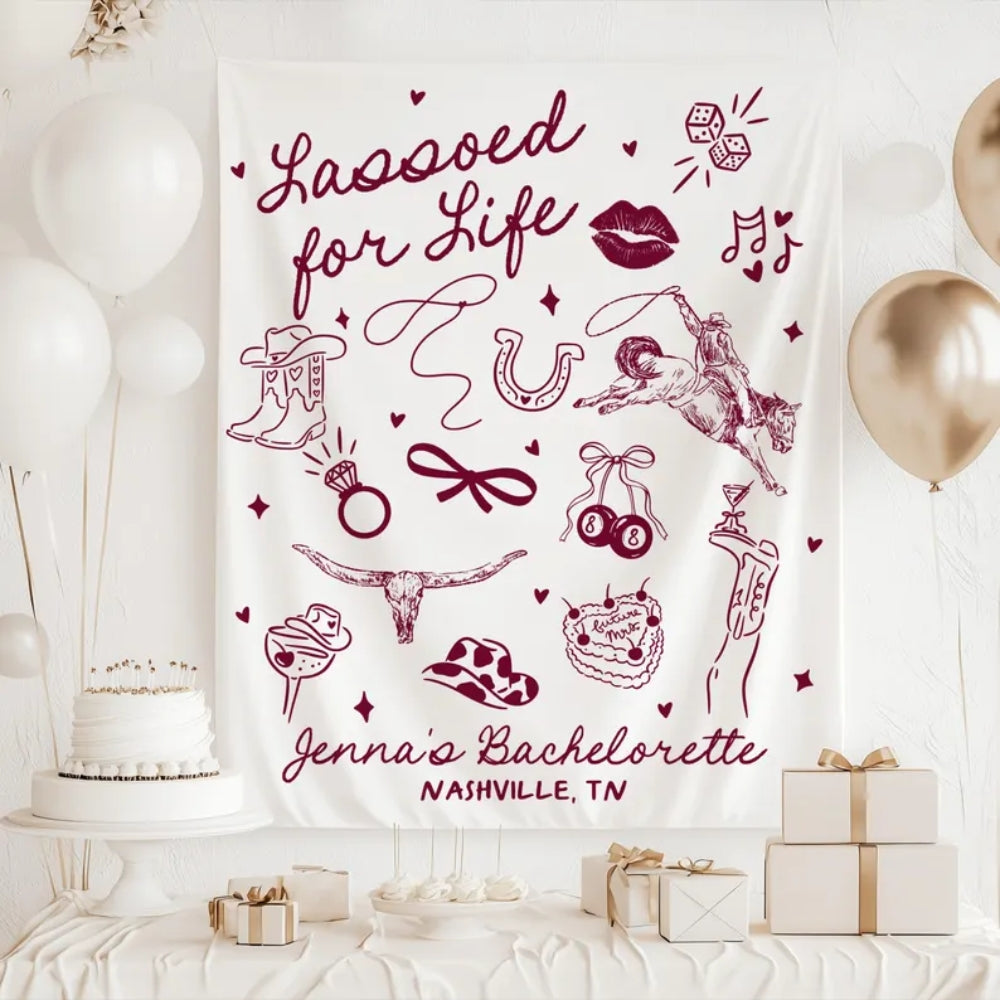 Custom Cowgirl Bachelorette Banner, Custom Western Bachelorette Party Sign WD0521