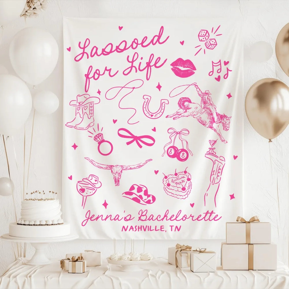 Custom Cowgirl Bachelorette Banner, Custom Western Bachelorette Party Sign WD0521