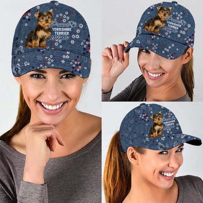 Customize Baseball Cap Hat With Pet Photo, Proud Yorkshire Terrier Mom Classic Cap Hat CO0604