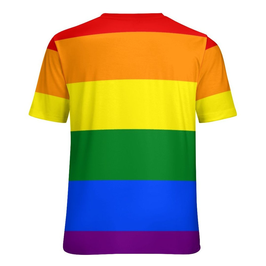 Lgbt Lesbian Homosexual Gay Pride Rainbow Colors Short Sleeve Shirt Women Plus Size Blouse Tunics Tops LO0907